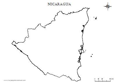 Mapas De Nicaragua Para Colorear Mapas Mapa Para Colorear Nicaragua