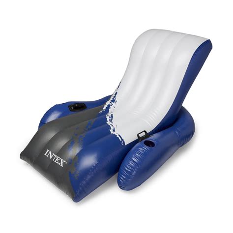 Intex Inflatable Floating Lounge Pool Recliner Lounger Chair With Cup