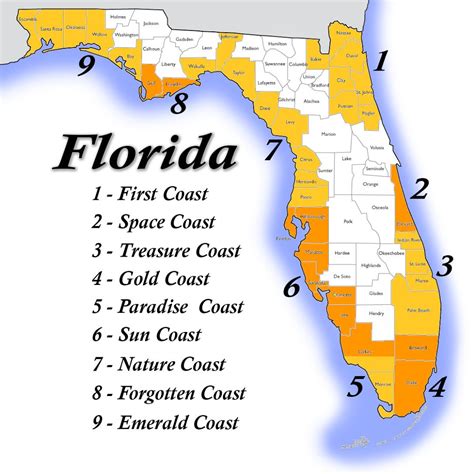 New Map Of Florida Coastline