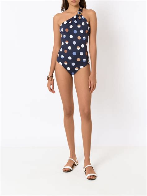 Brigitte Helena Polka Dot Swimsuit Farfetch