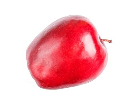 Premium Photo One Red Apple Isolated On White Surface
