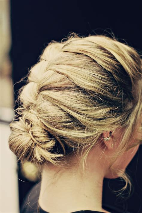 The Higher The Hair French Braided Messy Bun