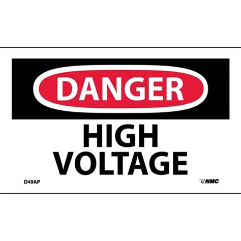 Danger High Voltage Label D49ap