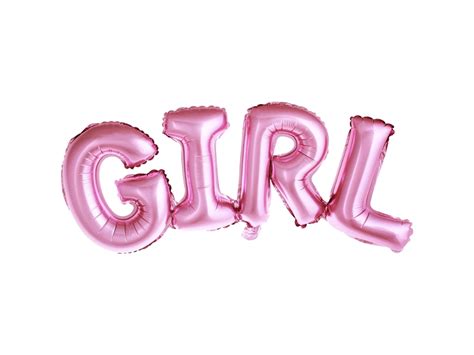 Pink Foiled Girl Balloon By Favour Lane