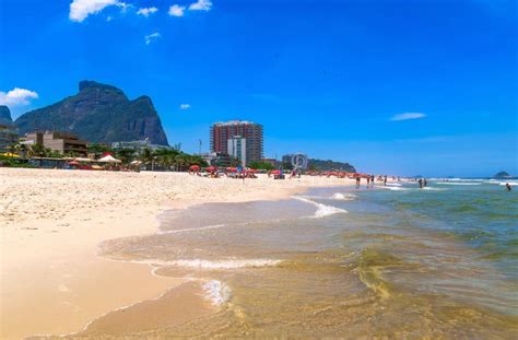 Spiaggia Di Barra Da Tijuca Rio De Janeiro Fotografia Stock Immagine