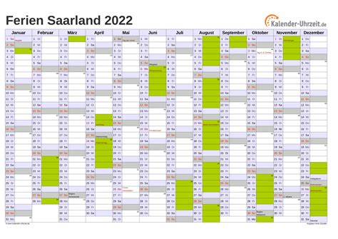 Sommerferien 2022 Saarland Pdf Druckbarer 2023 Kalender