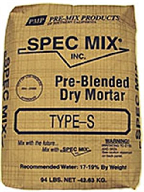 For building or repairing chimneys, walls, planters and outdoor grills. Pre-Mix Products Type-S Spec Mix Masonry Mortar Gray from ...
