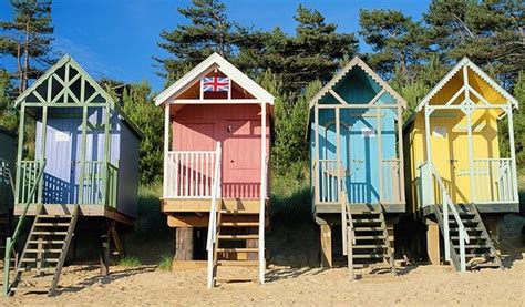 Beach Huts On Stilts At Wells Next Sea In Norfolk Very Expensive And