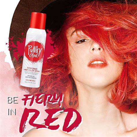 punky temporary hair color spray cougar red non damaging spray on hair dye instant vivid hair