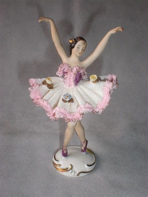 Dresden ~ Porcelain Lace Ballerina Figurine Dresden Porcelain