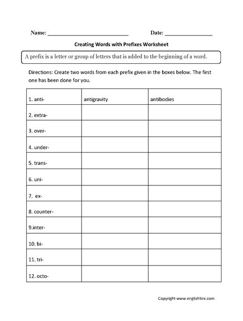 Uni Bi Tri Prefix Worksheets Worksheets For Kindergarten