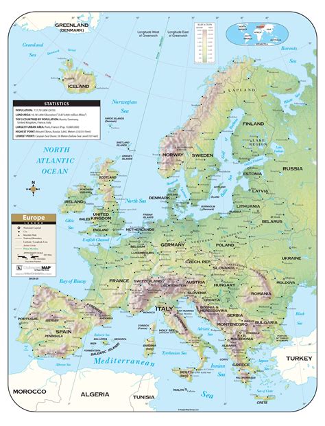 Topographic Map Of Europe And Asia