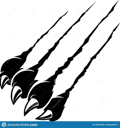 Rip Claw Black Panther Stock Vector Illustration Of Sharp 154876199