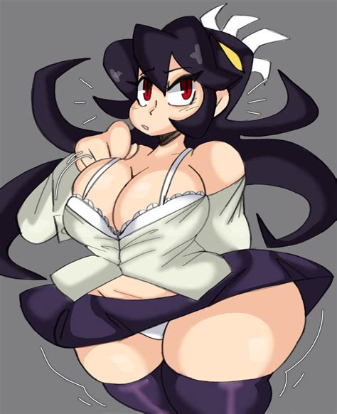 Rule 34 Big Breasts Bra Chubby Dork Boi Female Filia Skullgirls