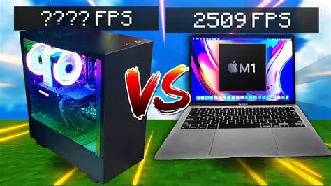 Gaming Pc Vs M1 Macbook Air Minecraft Fps Test Youtube
