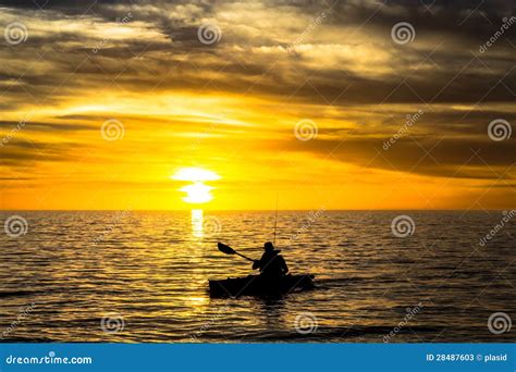 Fisherman And Sunset Stock Image Image Of Florida 28487603