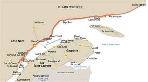 Carte De La Gaspésie Et De La Basse CÔte Nord En Basse Côte Nord Je