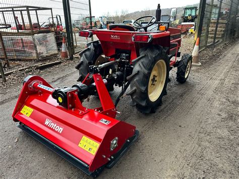 Yanmar F20d 4wd Compact Tractor And New 4ft Flail Mower Nice Tractor