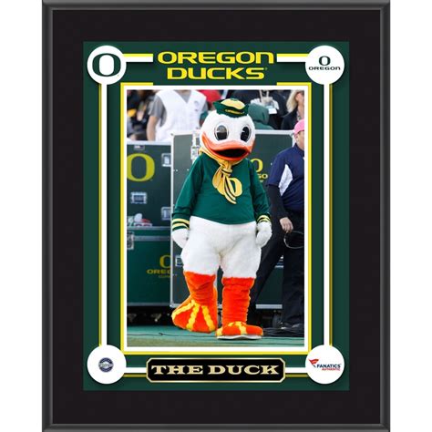 Oregon Ducks Fighting Duck Mascot 105 X 13sublimated Plaque