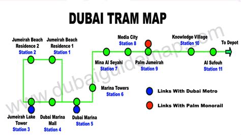 Dubai Tram Route Map Fares Timings Stations And More