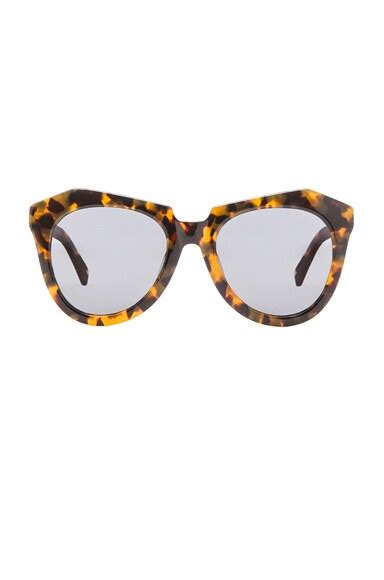 Karen Walker Number One Sunglasses In Crazy Tortoise Fwrd