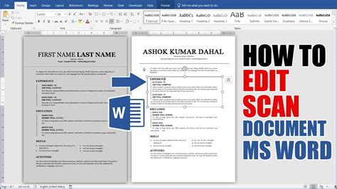 How To Edit Scan Document In Microsoft Word Hindi Tutorial Scan