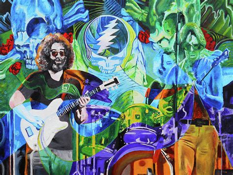 The Grateful Dead In Englishtown 40th Anniversary Painting By Kevin J