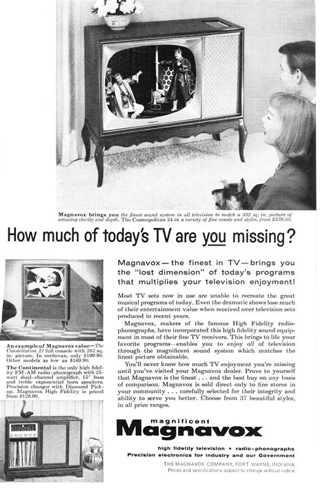 Magnavox 1958 Vintage Advertisements Vintage Ads Vintage House