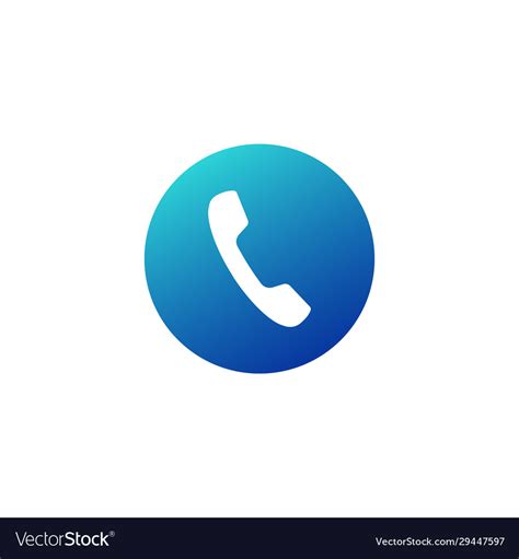 Phone Icon Handset Icon In Circle Telephone Vector Image