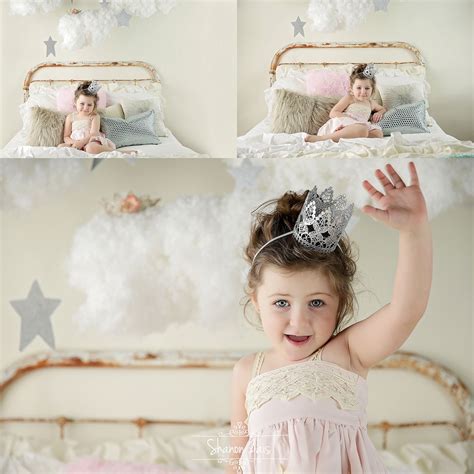 Child Dream Session Filled With Clouds And Stars Toddler Photos Baby