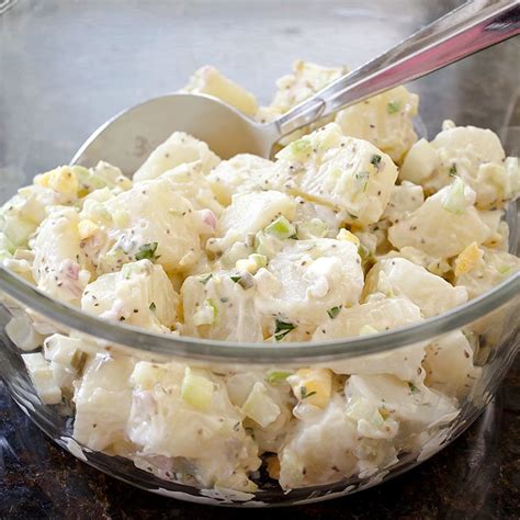 For The Best Potato Salad Use Low Starch Potatoes Boil Them In Their Skins And Drizzle Vine