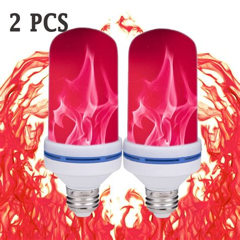 Nk Home 2 Pack Led Flame Effect Fire Light Bulbs E26 108pcs 2835 Led