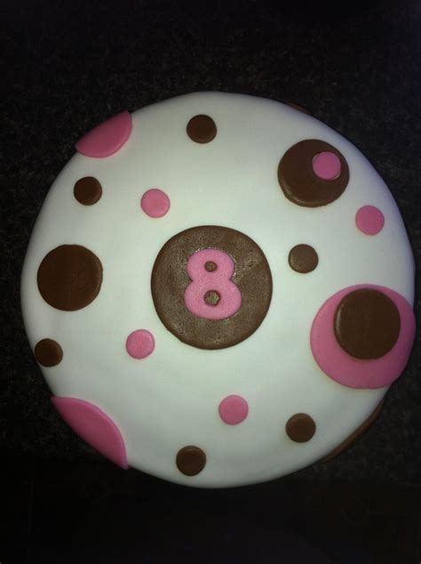 8Th Birthday Polka Dot Cake CakeCentral Com