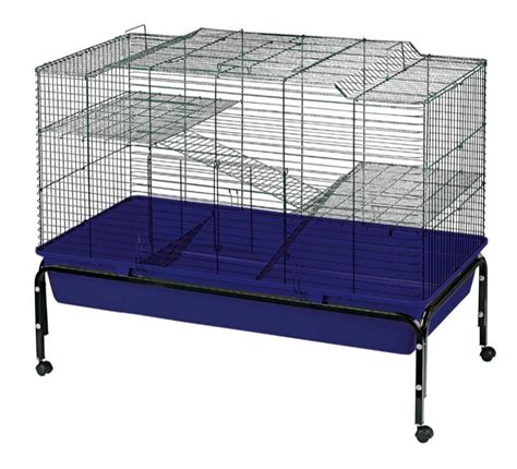 Buy Heritage Blue Double Deck 2 Tier Rabbit Cage Indoor 100cm Large