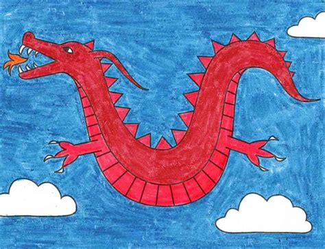 Red Dragon Easy Dragon Drawing For Kids Entrevistamosa