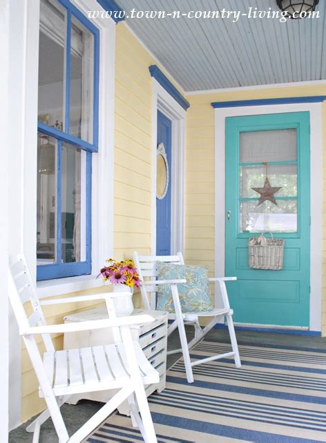 This pretty aqua blue color has just a hint of green, this color commands attention and is the perfect backdrop for all things sparkly. Choosing My New Exterior Paint Colors - Town & Country Living
