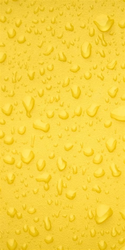 1080x2160 Water Drops Yellow Surface Back 4k One Plus 5thonor 7xhonor