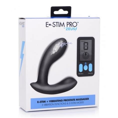 Zeus E Stim Pro Silicone Vibrating Prostate Massager With Remote
