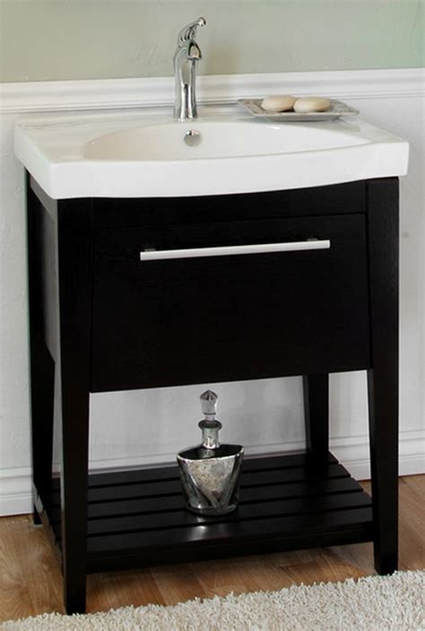 Your kitchen sink should be a reflection of your personal style and also meet your everyday needs. 27.5 Inch Single Sink Bathroom Vanity with a Black Finish