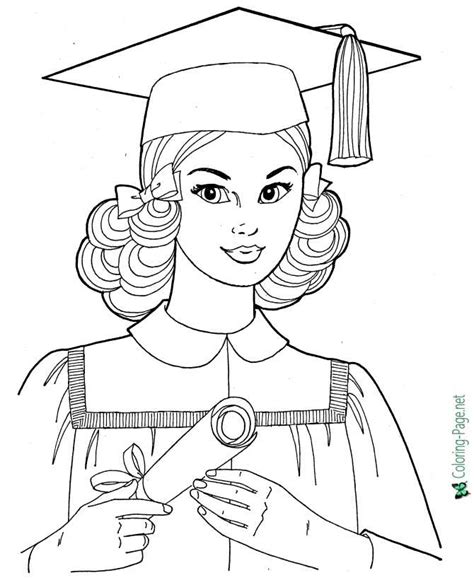 Girl Graduating Coloring Pages For Girls 01