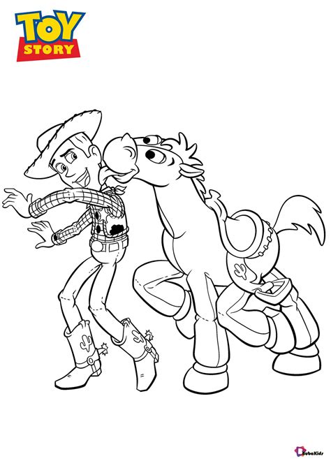 Sheriff Woody Coloring Page From Toy Story Printable Coloring Pages For