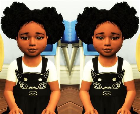 Ebonix Mochasims Curly Puffs Sims Hair Sims 4 Toddler Sims 4