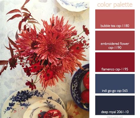 This Weeks Color Palette Rusty Reds And Royal Blues Little Blue Dish