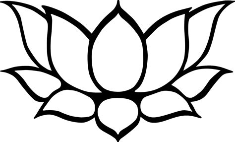 8627 Lotus Flower Outline Clip Art Free Lotus Flower Silhouette