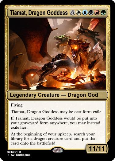 Tiamat Dragon Goddess Custom Card Creation Magic Fundamentals