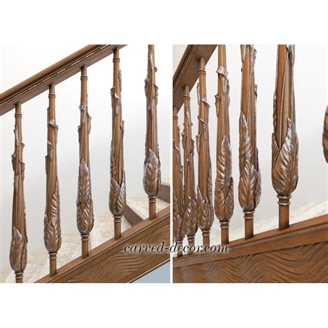 Floral Stair Baluster Classical Carved Railing Spindle