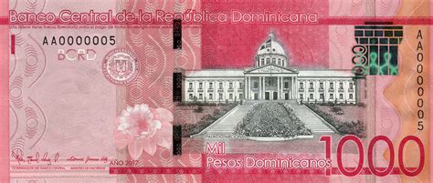 dominican republic new 1 000 peso dominicano note b731a reportedly introduced 24 02 2020