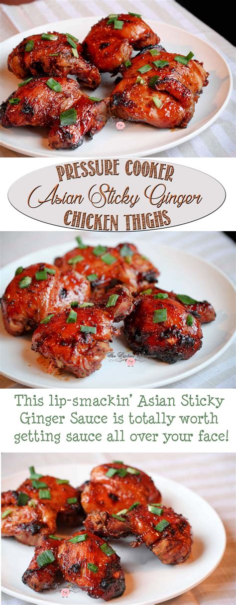Instant Pot Asian Sticky Ginger Chicken Thighs