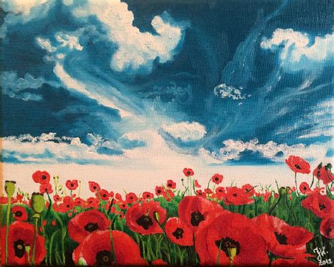 Poppies Oil Painting On Canvas 24x30 2012 Poland By Jolanta