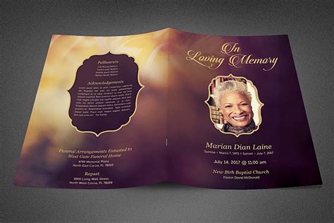 In Loving Memory Funeral Program 352933 Brochures Design Bundles